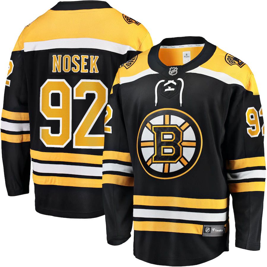 Men Boston Bruins #92 Tomas Nosek Fanatics Branded Black Home Breakaway Player NHL Jersey